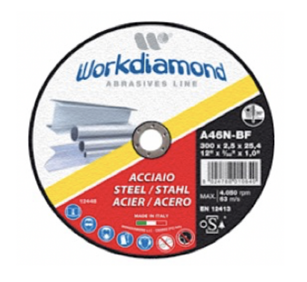 Trennscheibe Tischsägen Workdiamond 350 x 3.0 x 25.4 mm - gerade - A46N-BF - Metall