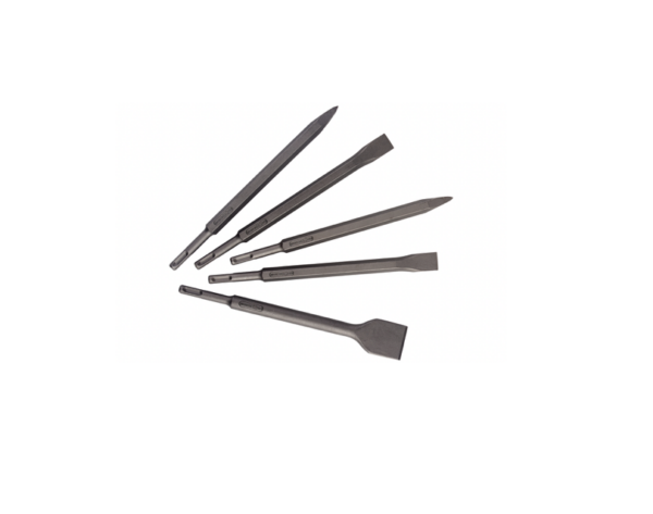 SDS plus Meissel Set Proffesional 5-teilig - bestehend aus je 2 Stk. Spitzmeissel - Flachmeissel und 1 Stk. Breitmeissel
