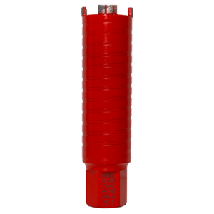 Trocken - Diamantbohrkronen 150 mm lang, rot (für Schachtbohrungen)